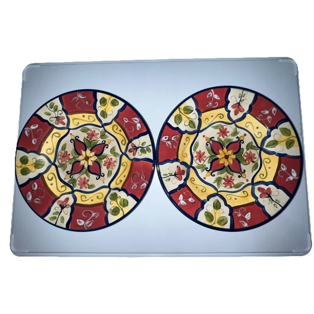 Vintage Pier 1 Vallarta 6-Piece Earthenware Place Setting Hand painted Retired